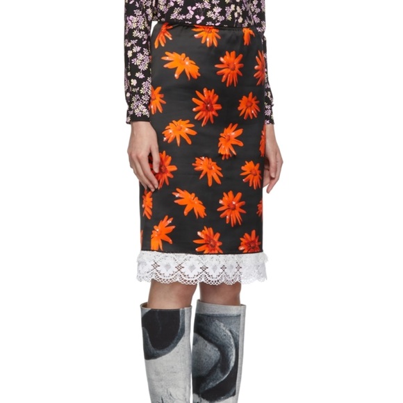 Meryll Rogge Orange Floral Daisy Skirt - Picture 5 of 7